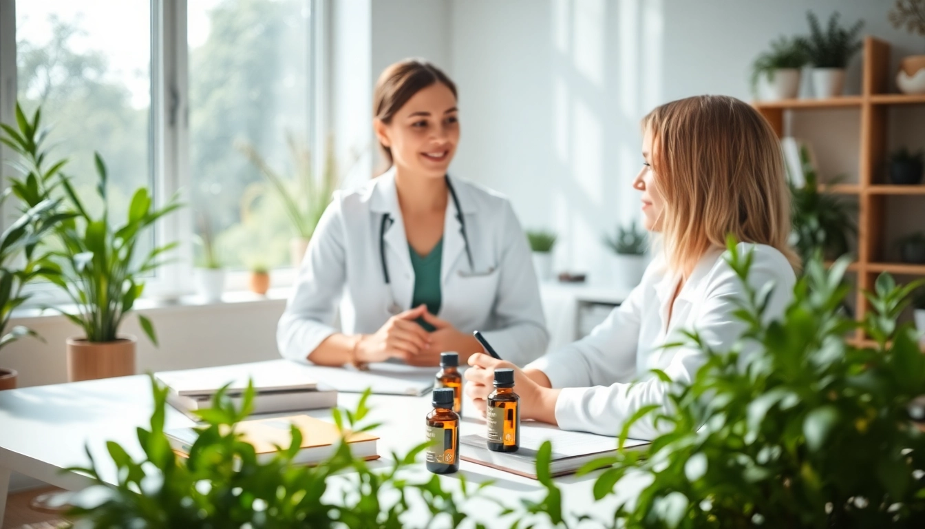 Healer demonstrating Naturheilkunde practices in a tranquil environment with natural elements.