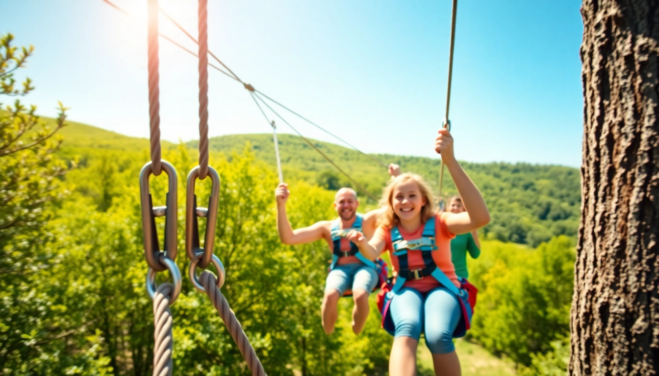 Experience the excitement of ZIP WIRE KITS as a family enjoys thrilling outdoor adventure.