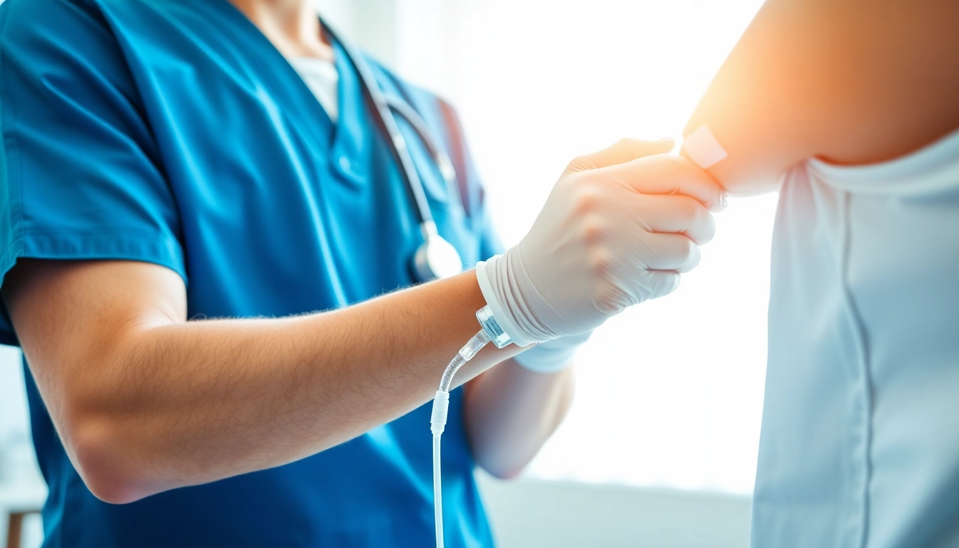 Understanding nad iv therapy cost through a healthcare provider administering treatment in a professional setting.