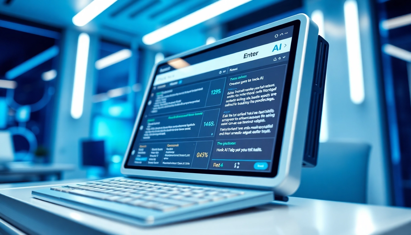 Analyze content using our AI checker tool on a sleek digital interface